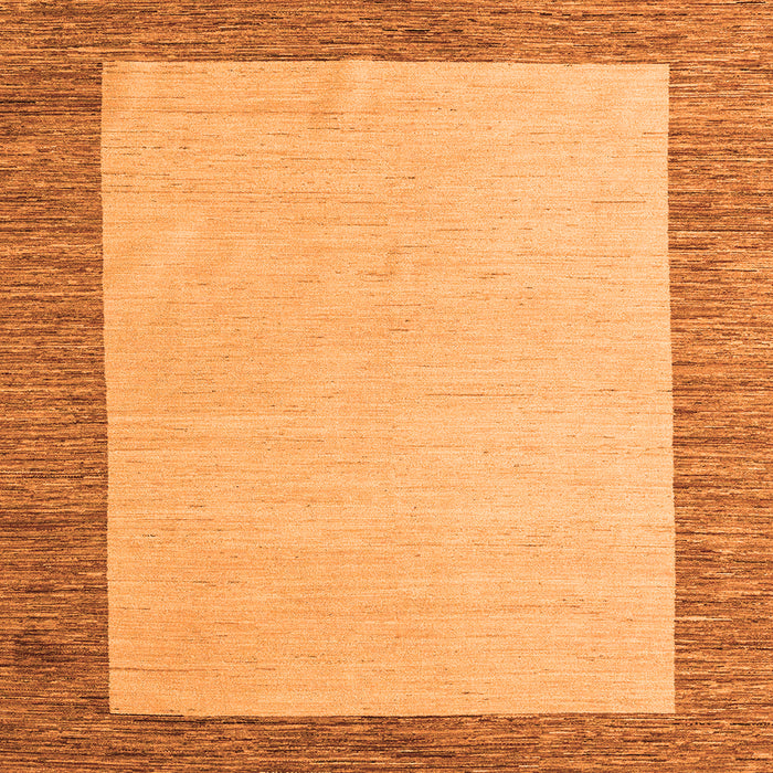 Square Solid Orange Modern Rug, abs4685org