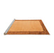 Sideview of Machine Washable Solid Orange Modern Area Rugs, wshabs4685org