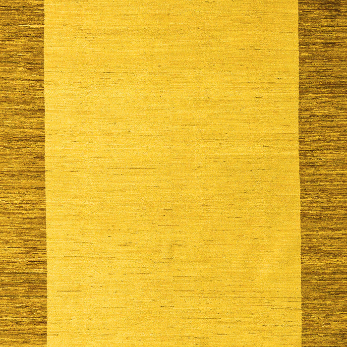 Machine Washable Solid Yellow Modern Rug, wshabs4685yw