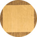 Round Solid Brown Modern Rug, abs4685brn