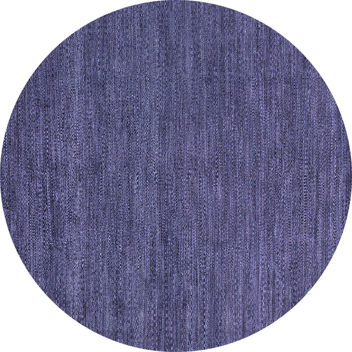 Round Abstract Blue Modern Rug, abs4686blu
