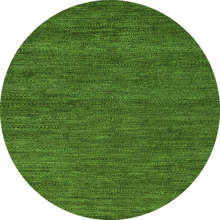 Round Abstract Green Modern Rug, abs4686grn