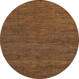 Round Machine Washable Abstract Vermilion Red Rug, wshabs4686