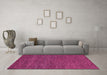 Machine Washable Abstract Pink Modern Rug in a Living Room, wshabs4686pnk