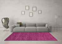 Machine Washable Abstract Pink Modern Rug, wshabs4686pnk