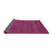 Sideview of Abstract Pink Modern Rug, abs4686pnk