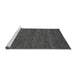 Sideview of Machine Washable Abstract Gray Modern Rug, wshabs4686gry