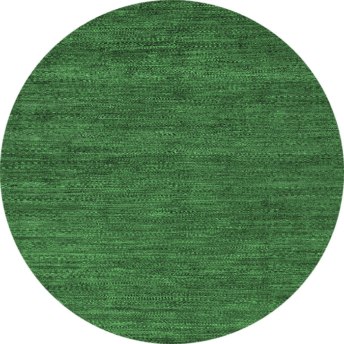Round Abstract Emerald Green Modern Rug, abs4686emgrn