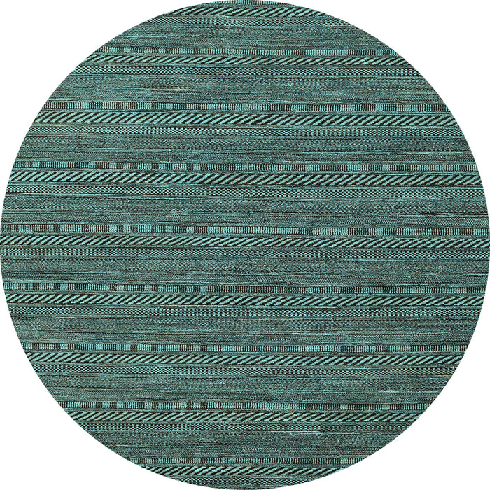 Round Abstract Light Blue Modern Rug, abs4687lblu