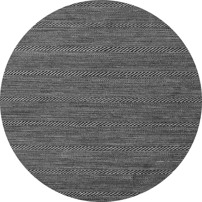 Round Abstract Gray Modern Rug, abs4687gry