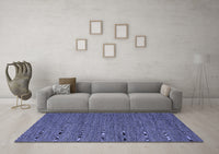 Machine Washable Abstract Blue Modern Rug, wshabs4687blu