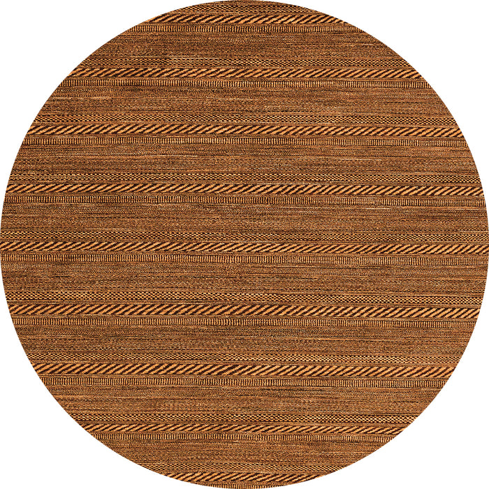 Round Abstract Orange Modern Rug, abs4687org