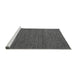 Sideview of Machine Washable Abstract Gray Modern Rug, wshabs4687gry