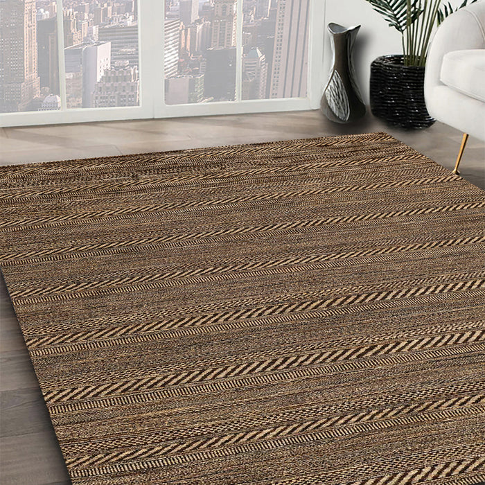 Abstract Red Modern Rug in Family Room, abs4687