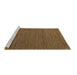 Sideview of Machine Washable Abstract Brown Modern Rug, wshabs4687brn