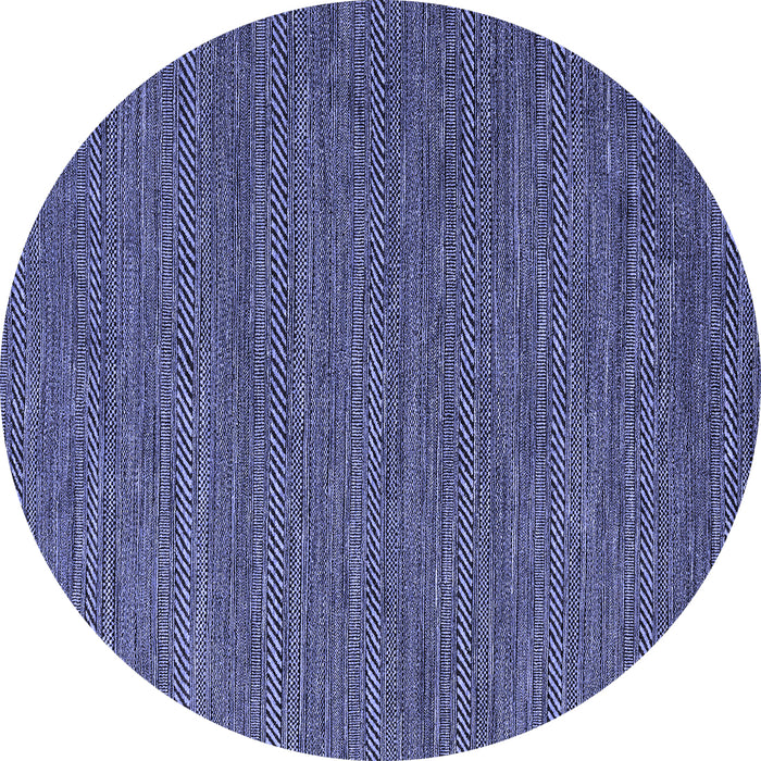 Round Abstract Blue Modern Rug, abs4687blu
