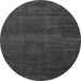 Round Abstract Gray Modern Rug, abs4688gry