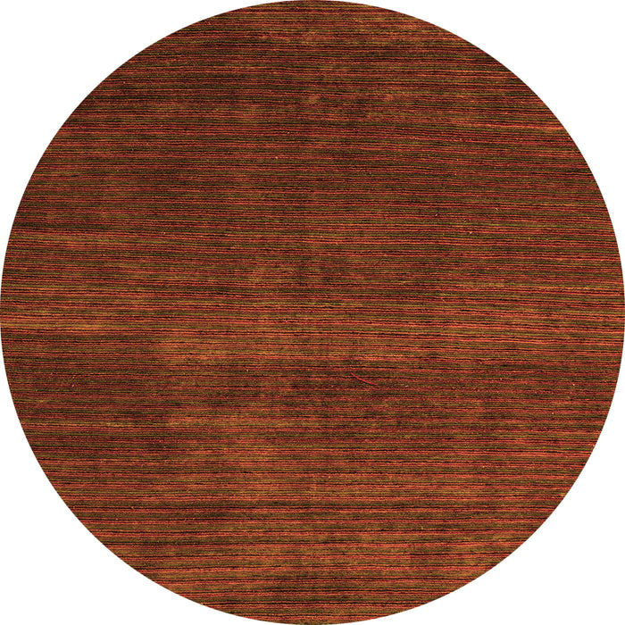 Round Abstract Orange Modern Rug, abs4688org