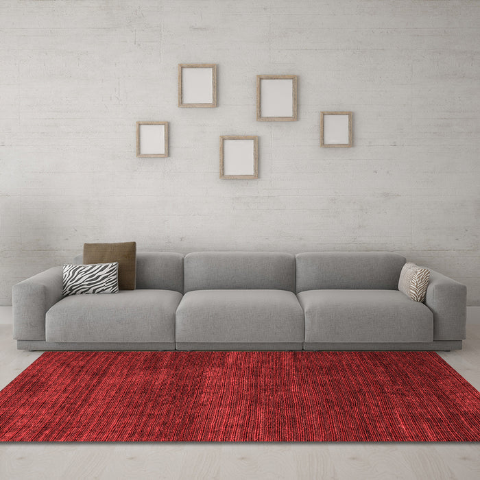 Modern Red Washable Rugs