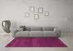 Machine Washable Abstract Pink Modern Rug in a Living Room, wshabs4688pnk