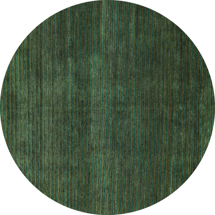 Round Abstract Turquoise Modern Rug, abs4688turq