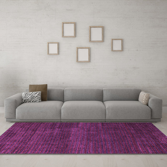 Machine Washable Abstract Purple Modern Area Rugs in a Living Room, wshabs4688pur