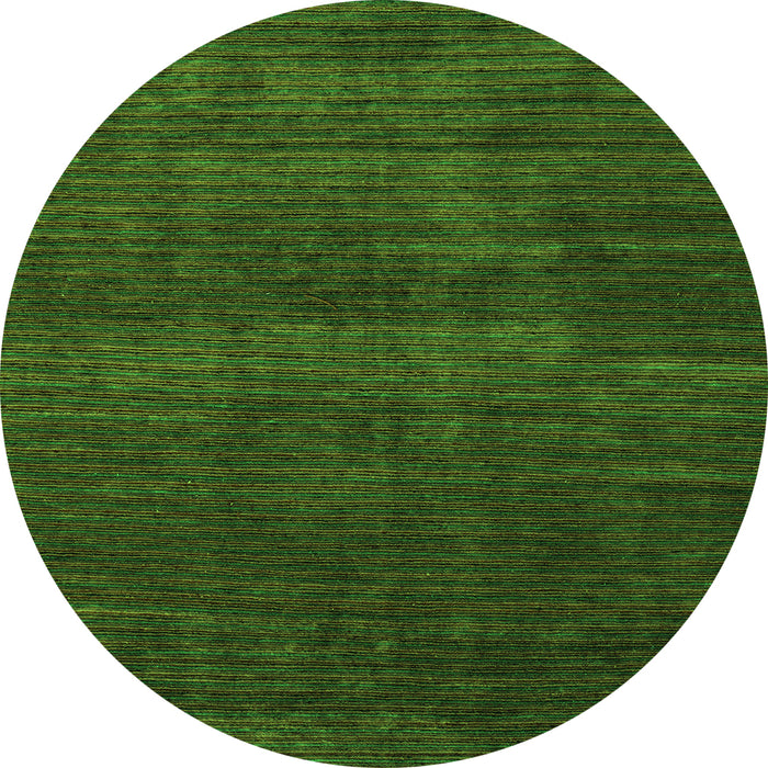 Round Machine Washable Abstract Green Modern Area Rugs, wshabs4688grn