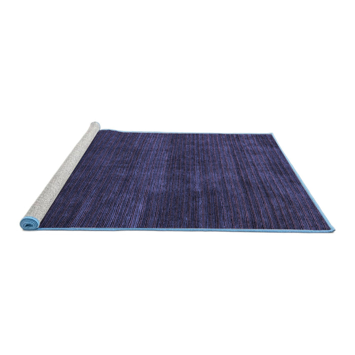 Sideview of Machine Washable Abstract Blue Modern Rug, wshabs4688blu