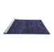 Sideview of Machine Washable Abstract Blue Modern Rug, wshabs4688blu