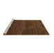 Sideview of Machine Washable Abstract Brown Modern Rug, wshabs4688brn