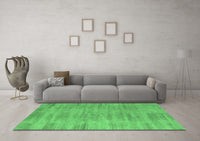 Machine Washable Abstract Emerald Green Modern Rug, wshabs4689emgrn