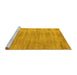 Sideview of Machine Washable Abstract Yellow Modern Rug, wshabs4689yw