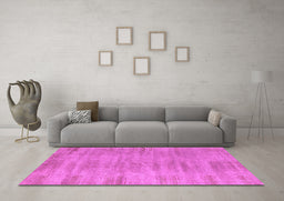 Machine Washable Abstract Purple Modern Area Rugs in a Living Room, wshabs4689pur