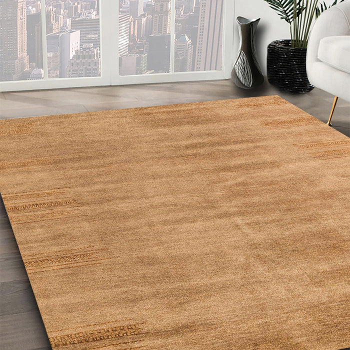 Abstract Orange Modern Rug in Family Room, abs4689