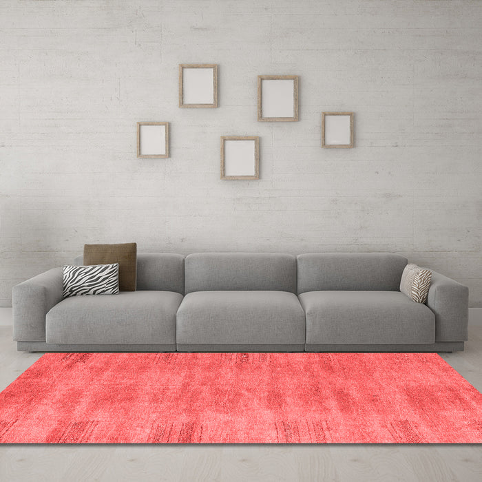Modern Red Washable Rugs
