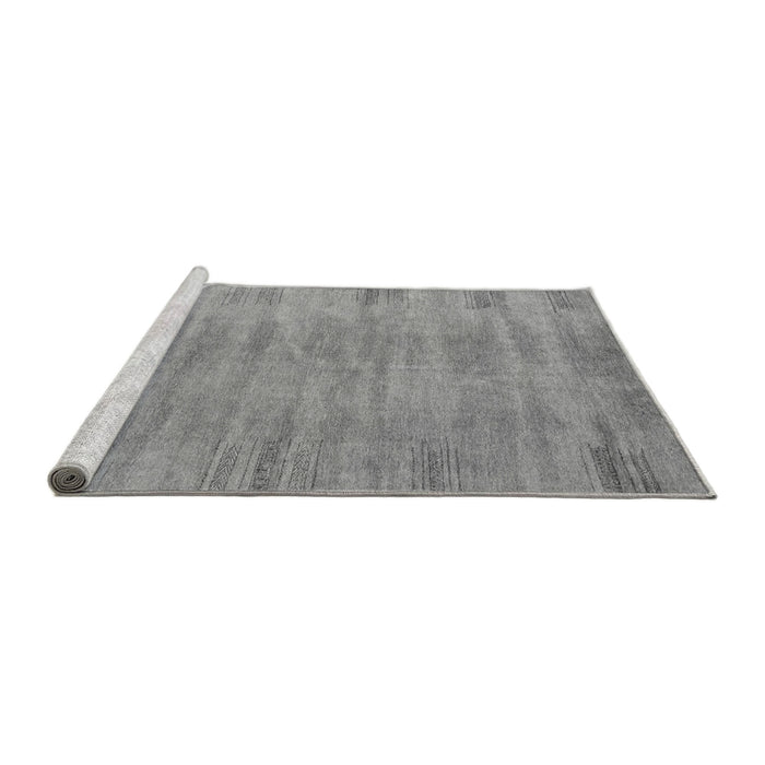 Sideview of Machine Washable Abstract Gray Modern Rug, wshabs4689gry