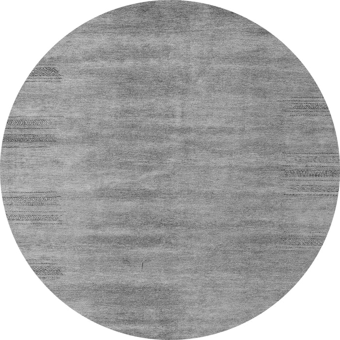 Round Abstract Gray Modern Rug, abs4689gry