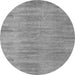 Round Abstract Gray Modern Rug, abs4689gry