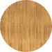 Round Abstract Brown Modern Rug, abs4689brn