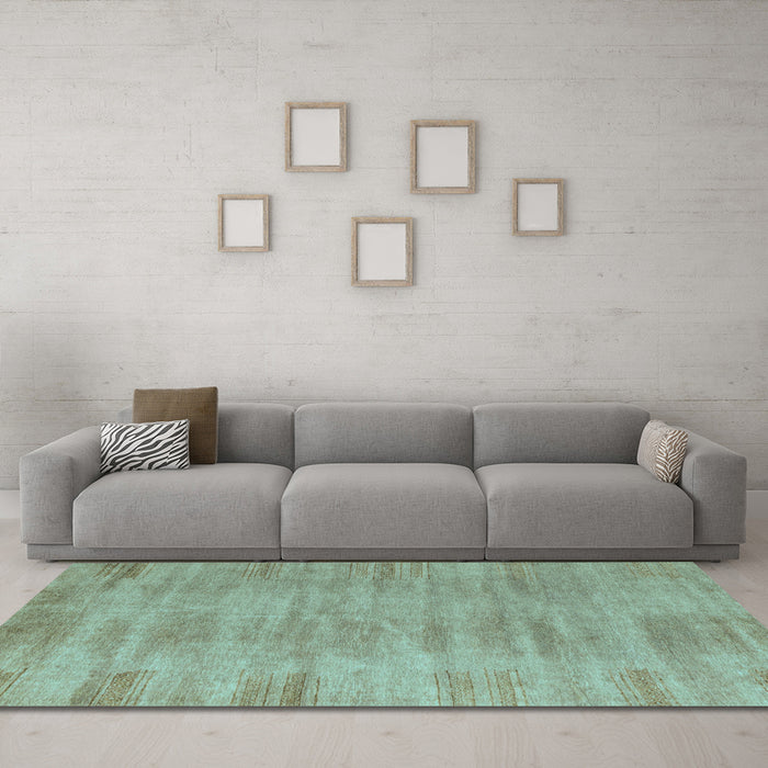 Machine Washable Abstract Light Blue Modern Rug in a Living Room, wshabs4689lblu