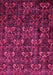 Machine Washable Abstract Pink Modern Rug, wshabs468pnk