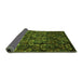 Sideview of Abstract Green Modern Rug, abs468grn