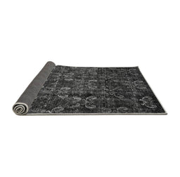 Sideview of Abstract Gray Modern Rug, abs468gry