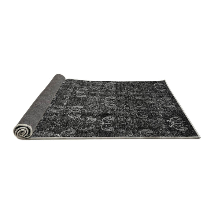 Sideview of Abstract Gray Modern Rug, abs468gry