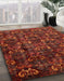 Machine Washable Abstract Dark Red Rug in a Family Room, wshabs468