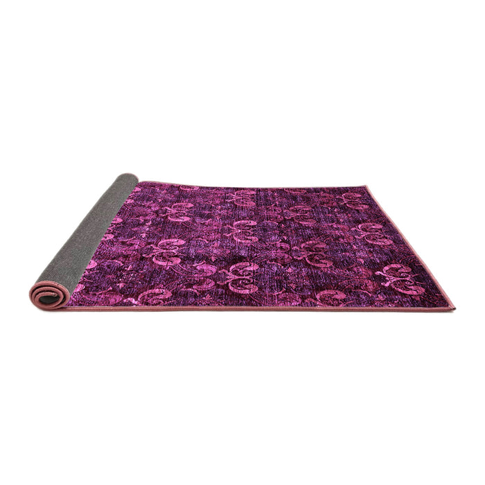 Sideview of Abstract Purple Modern Rug, abs468pur
