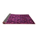 Sideview of Abstract Purple Modern Rug, abs468pur