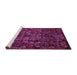 Sideview of Machine Washable Abstract Purple Modern Area Rugs, wshabs468pur