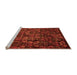 Sideview of Machine Washable Abstract Orange Modern Area Rugs, wshabs468org