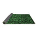 Sideview of Abstract Emerald Green Modern Rug, abs468emgrn